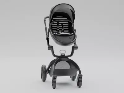 Baby Strollers Low-poly 3D model