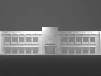 English Facade 3D model purchase