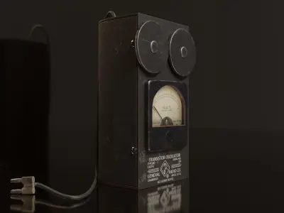 Vintage Transistor oscillator -  electronic instruments 3D model