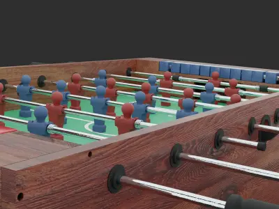 kicker table - fussball 3D model