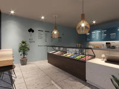 Interior Scene 03 - Ice Cream Shop  3D model