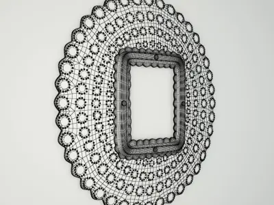Peacock Mirror 3D model