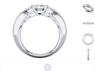 Women ring 3dm stl render detail 3D print model 16