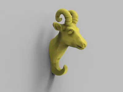 Goat Wall Hook 3D print model