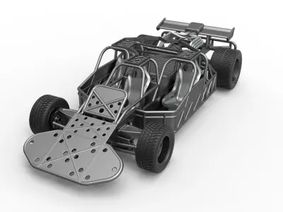 Flip car from the movie Fast and Furious 6 Scale 1 to 25 3D print model