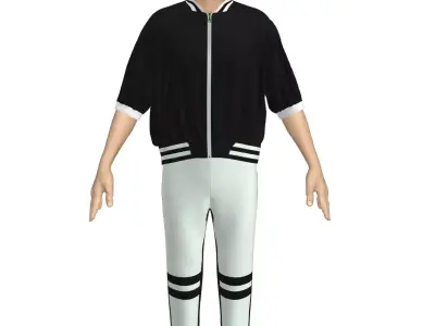 Sport clothes Marvelous Designer or Clo3D ZPRJ 3D model