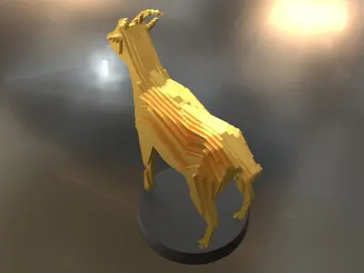 Parametric Goat Low-poly 3D model