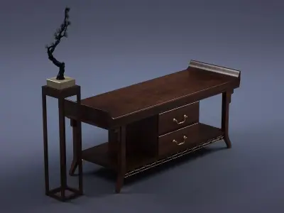 cabinet cabinet wardrobe sofa bed table bookshelve 3D model