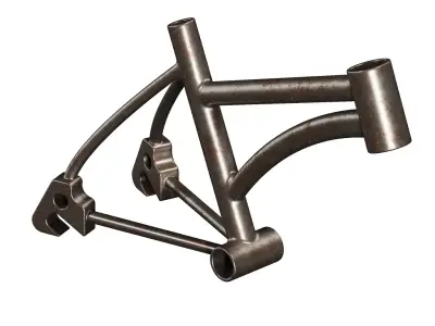 Rusty Bike Frame 3D model