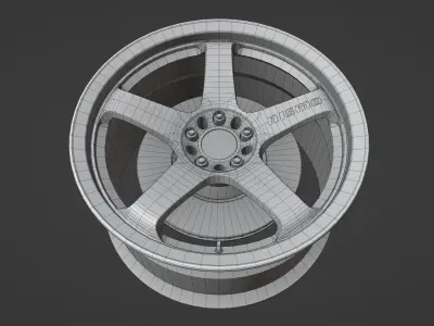 Rays Nismo LMGT4 - Wheels - Game Ready Low-poly 3D model