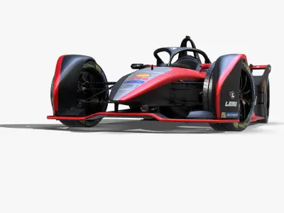 Nissan Formula E 2020 Low-poly 3D model