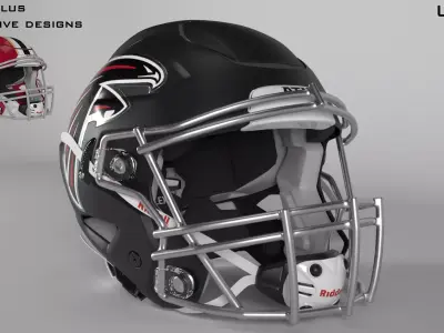 ATLANTA FALCONS Helmet Football NFC SOUTH PBR updated 2025 3D model