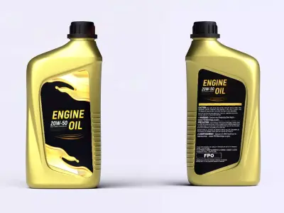 Engine Oil Bottle 20W-50  3D model