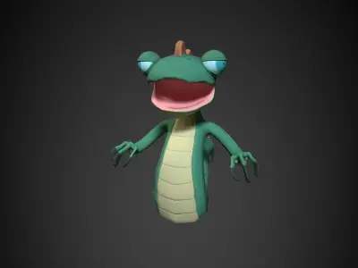 Stylized Lizard 01 Low-poly 3D model