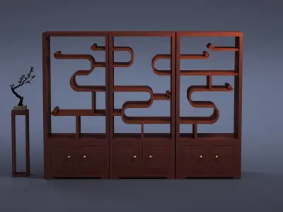 cabinet cabinet wardrobe sofa bed table bookshelve 3D model