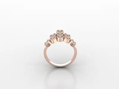 Solitaire Ring Version 1 SR26 3D model