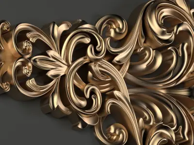 Decorative Floral Ornament-01 3D model
