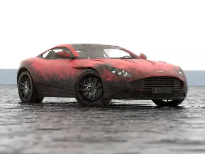 Aston Martin DB11 Low-poly 3D model