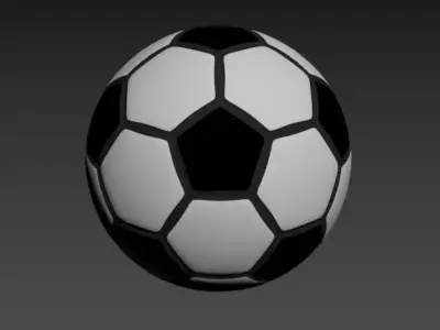 Football ball PBR Low-poly 3D model