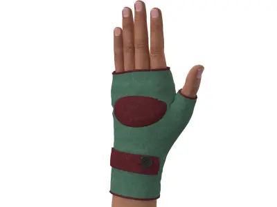fingerless gloves 3D model