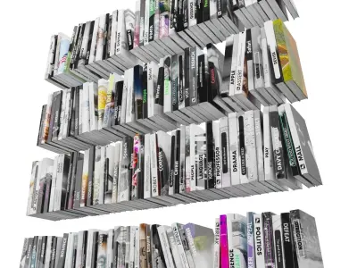Books 150 pieces 4-2-1 Low-poly 3D model