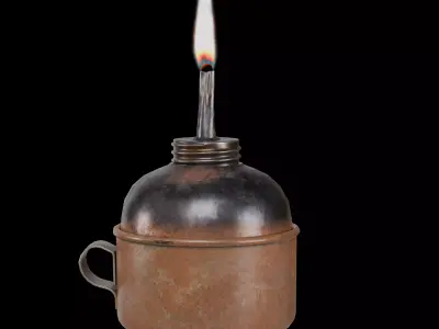 Antique Oil Lamp Pack Vintage Lanterns Game Ready PBR 3D Models Low-poly 3D model