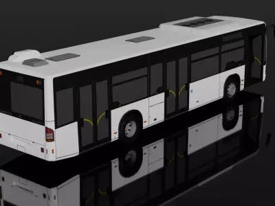 Mercedes Benz Conecto II 2012 EURO V Lowpoly ANIMATED DOOR model Low-poly 3D model