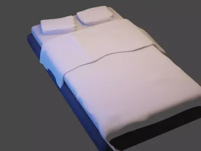 WhiteBed bed Free 3D model