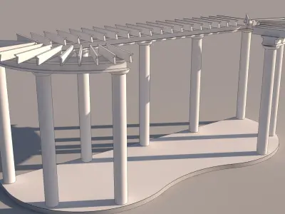 Pergola Stage Decor 3D model