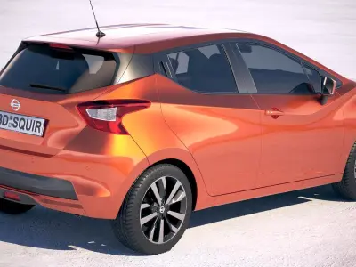 Nissan Micra 2017 3D model