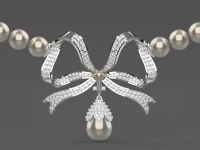 luxury woman pearl stl 3dm  pendant pp0005 3D print model