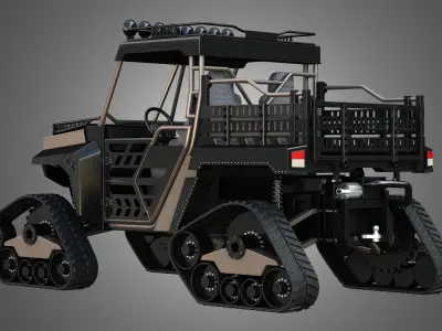 BMS - The Beast 1000 - with Tracks System 3D model