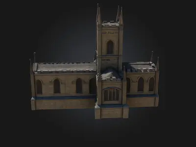 Gothic Cathedral Model  Majestic Architecture with Timeless 3D model