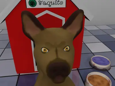 Toon Pupdog Low-poly 3D model