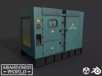 Diesel Generator New Low-poly 3D model
