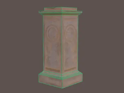Greek pedestal Free low-poly 3D model