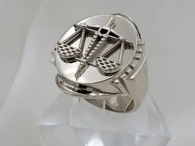 Scale Justice Ring 3D print model