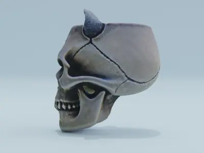 The Devil Skull Cachepot Low-poly 3D model
