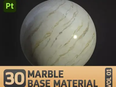 30 Marble Materials SBSAR 4K PBR   Environment Library VOL 01 Texture