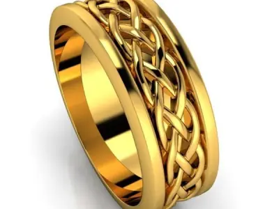 Celtic Eternity Knot  Wedding Ring 3D Model 3D print model