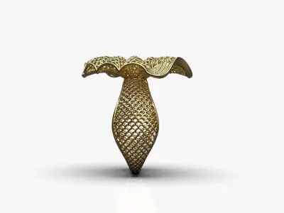 Stylized ring 3D print model