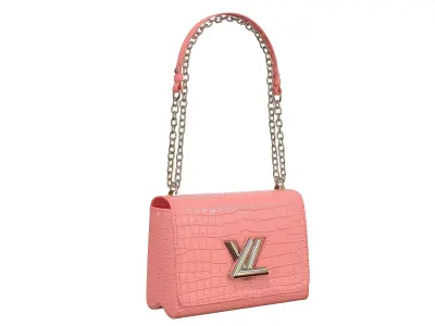 Louis Vuitton Bag Twist Crocodile Rose 3D model