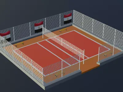 Volleyball Stadium - Egypt Low-poly 3D model