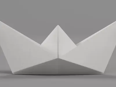 Paper Boat V1 Low-poly 3D model