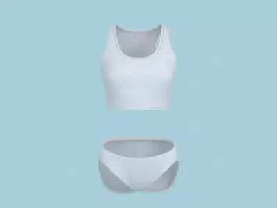 Sport Bra 1 Low-poly 3D model