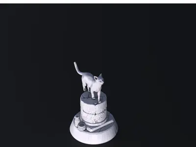 cat mummy 3D print model