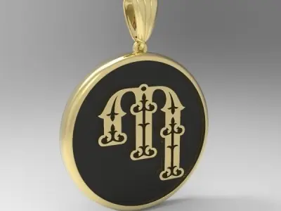 Decorative Letter P 3D print model