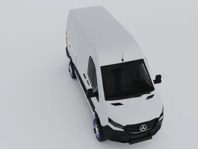 White van Mercedes Cargo 3D model