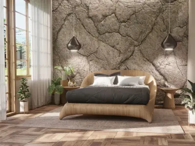 Bed Room Interior Cinema 4d Corona v1 3D model