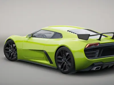 Realistic Car HD 06 Low-poly 3D model